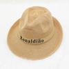 Chapéu de Palha Masculino de Verão para Pesca ao Ar Livre Aba Reta Sombreamento Protetor Solar Praia Litoral Chapéu Cowboy Ocidental Chapéu de Sol