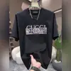 Camiseta Juvenil de Estilo Nuevo con Mangas Cortas para Hombre, Top de Verano de Media Manga con Letras Estampadas, Camiseta de Marca de Moda con Cuello Redondo, Top a la Moda