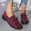 Zapatos de Salón Individuales de Moda para Mujer 2026 Nuevo Estilo Zapatos de Trabajo Primavera y Otoño Zapatos de Tacón Grueso con Lazo Comercio Exterior Talla Grande Zapatos Europeos y Americanos para Mujer