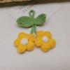 Colgante de flor de pompón flor de lana tejida a mano cinco flores pequeñas DIY ropa bolsa llavero accesorios de joyería