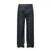 Ropa para Hombre Shanggu: Comercio transfronterizo, exclusivo para el Sudeste Asiático, marca de tendencia de mezclilla cruda estilo americano, pantalones rectos holgados para hombre