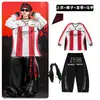 Ropa de Street Dance para Niños Ropa Hip Hop de Moda para Niños Rayas Rojas y Blancas 03 Conjunto de Ropa de Baile Traje de Presentación para Niñas Niños