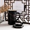 Taza de cerámica con personalidad creativa, taza de doce constelaciones con tapa, cuchara, taza para pareja, regalo, logotipo personalizado