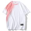 Camiseta de Manga Corta 100% Algodón Puro para Hombre, Verano Tendencia Corte Holgado, Marca de Tendencia, Estilo Hong Kong, Camiseta Corta de Cuello Redondo para Estudiantes Adolescentes
