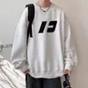 Sudadera de Cuello Redondo para Hombre 2026 Otoño/Invierno Nueva Marca Trendy Americana Estilo Ins Simple Holgada Casual Manga Larga Superior Ropa de Hombre