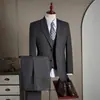 [Terno de Elite para o Dia a Dia] Terno Masculino, Casual de Negócios, Formal Slim-Fit para o Trabalho, Terno de Alta Qualidade Sem Passar