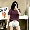 Popular Transfronterizo Ins Versátil Estilo Harajuku Manga Corta Verano para Mujer Estilo Coreano Holgado Talla Extra Adelgazante que Cubre el Vientre Top para Mujer