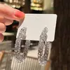 Novos Brincos Elegantes Celebridade da Internet Exagerados Brincos de Círculo Grande Cheios de Brincos de Diamante Brincos Elegantes de Alta Qualidade Modernos