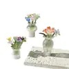 Ornamento de Arranjo de Flores de Pássaro de Vidro Novo de Zibo, Abelhinhas, Borboletinhas, Flores Pequenas, Decoração de Vaso de Mesa de Vidro Presentes