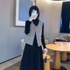 2025 Primavera/Otoño Nuevo Estilo Chaleco Chaqueta Estilo Pequeño Chanel para Mujer Estilo Francés Petite Holgado Cárdigan Elegante Diseño de Bolsillo