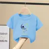 Estilo Nuevo de Verano Camiseta Delgado Elegante de Manga Corta para Niños Medianos y Grandes Personalizada Ropa Casual para Niños Marca de Moda