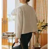 Abrigo de Lana de Cuello Redondo y Manga Larga Estilo Chanel para Mujer, Nuevo Otoño/Invierno 2026, Elegancia y Sofisticación Francesa de Alta Gama