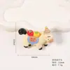 Llavero Colgante de Caballo de la Suerte de Dibujos Animados Pony Cacahuete Resina Accesorios DIY Pegamento Cremoso Imán para Nevera