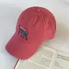 Gorra de Béisbol Bordada de Gato Manchas para Mujer Estilo Coreano Circunferencia de Cabeza Grande Parte Superior Suave Gorra de Béisbol con Visera Mostrando la Cara Pequeña Versátil Sombrero de Ala Ancha