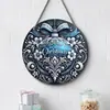 Adornos Navideños Creativos Transfronterizos Artesanías de Madera Cartel Redondo para Puerta Serie Colgante de Madera 20Cmos Colgante