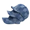 Chapéu de Aba Curta Estilo Americano Retrô Japonês para Homens, Jeans Lavado, Copa Macia Desgastada, Cor Sólida, Aba Pequena, Boné de Baseball de Aba Curta Workwear