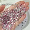 Manicure Diamante Rosa de Formato Especial com Fundo Plano Diamante Rosa Claro Mini Olho de Cavalo Coração Gota d'Água Vidro Jóias de Unha Diamante com Fundo Plano