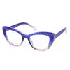 Montura Ojo de Gato Diamante Corazón Retro Moda Tendencia Gafas Selección de Influencer Forma Cóncava Espejo Plano 131 H2377