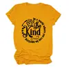 SÉ AMABLE EN UN MUNDO Camiseta casual de manga corta con cuello redondo para mujer Amazon eBay tienda independiente