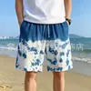 Vestido familiar de manga corta azul y blanca con cuello redondo, estilo étnico de Yunnan, hecho a mano, de algodón y lino, para parejas, cómodo para viajes y tiro.