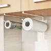 Suporte de Papel Toalha de Cozinha, Porta Rolos de Papel para Armário sem Furos, Suporte de Armazenamento, Suporte para Panos de Prato, Suporte Suspenso para Armazenamento de Filme Plástico e Panos de Limpeza