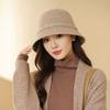 Nuevo Sombrero de Pescador, Gorro Tejido de Otoño e Invierno, Sombrero de Invierno Coreano, Sombrero de Otoño e Invierno que Hace que la Cara Parezca Más Pequeña, Circunferencia de Cabeza Grande, Sombrero Cálido para Mujer