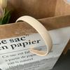 Diadema Elegante Estilo Francés Blanco Leche Imitación Piel de Oveja Cuero PU Pinza para el Cabello Retro Simple Celebridad de Internet Diadema Exterior para Mujer