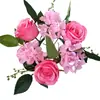 Flor de Rosa Artificial Transfronteriza Candelabro de Estilo Europeo Corona Decoración Fiesta de Primavera Mesa Arreglo de Boda Flores Falsas