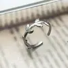 Anel de folha de aço titânio Coroa de Nariz de Porco margarida urso cobra anel aberto joias de mão ao vivo acessórios atacado