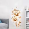 Nuevas Pegatinas de Pared 3D de Flores y Mariposas MK3221 Pegatinas Decorativas de Pared para Dormitorio Papel Tapiz Autoadhesivo