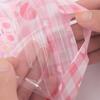 Saco Plástico Transparente Autovedante com Estampa de Coelho Branco de Desenho Animado de Seda 12 Embalagem Selada para Doce de Leite Frutas Secas