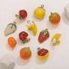 Serie de Dibujos Animados Goteando Aceite Colgante de Fruta Acero Inoxidable Joyería Collar Pulsera Colgante de Fresa Plátano Manzana Accesorios