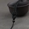 Corda Preta Grossa para Pingente Corda de Colar Ajustável Cordão para Pingente Cordão Acessório para Pendurar Joias de Jade e Placas de Jade