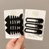 Horquilla negra esmerilada sencilla con clip lateral para flequillo, nueva horquilla con clip de pico de pato para cabello roto sin costuras, accesorios para el cabello