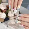 Accesorios de Arte para Uñas de Dibujos Animados Celebridad de Internet Mate Cachorro Lindo Mini Realista 3D Pequeño Bichón Frisé Adorable Decoración de Uñas Pedrería