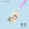 Porta-Cartão de Estudante Personalizado Desenho Animado Fofo Transparente Impermeável Porta-Identidade Crachá de Trabalho de Funcionário com Cordão Porta-Cartão de Ônibus