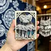 Imán de Refrigerador Cultural y Creativo de la Aldea Miao Qianhu de Guizhou, Corona Miao, Imán de Refrigerador Teñido con Índigo para Tocados Miao, Refrigerador con Bordado Miao