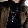 Cadena Decorativa de Lana Apilada de Doble Capa No se Desvanece Nueva Moda Otoño e Invierno Collar Largo Diseño de Nicho Femenino Accesorios de Otoño e Invierno
