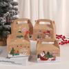 Caja de Empaque de Manzana Navideña Caja de Regalo de Dulces de Nochebuena Caja de Regalo Acompañante para las Fiestas Caja de Papel Portátil de Papel Cartulina Blanca