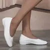 Zapatos de cuña para mujer, Tenis blancos, Zapatos tradicionales de tela de Pekín, Zapatos de suela blanda para enfermeras de hospital y farmacia, Zapatos de lona negros cómodos para mamás