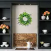 Corona Artificial de Lavanda Transfronteriza - Decoración de Primavera, Verano y Otoño Adecuada para Puertas Principales y Paredes del Hogar