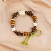 Pulseras de Granos de Café Reales al por Mayor para Fabricantes con Sabor a Café, Pulseras de Cuentas de Jingdezhen, Accesorios de Mano para Hombres y Mujeres, Souvenirs de Viaje