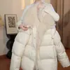 Xiu Shui Qing Yi Rui Branca de Neve Moda de Inverno Luxo Leve Novo Estilo Casaco Feminino Design de Boutique de Alto Padrão Roupa Externa para Mulheres