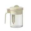 Caja de condimentos de cocina todo en uno con cuchara, recipiente doméstico de vidrio para sal y glutamato monosódico, botella de condimento sellada y a prueba de humedad, frasco para especias, botella para condimentos
