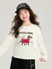 Pudding Haru Ropa Infantil Camiseta Colección Primavera 2026 para Niñas, Camiseta de Cuello Redondo con Estampado de Dibujos Animados, Camiseta de Manga Larga Ajustada de Capa Base
