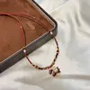 Collar con Colgante de Caballo de la Suerte Esmaltado en Resina y Perlas de Piedra Natural para Mujer Cadena de Clavícula de Gama Alta Exquisita Nicho Año del Caballo