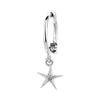 Brincos assimétricos em forma de leque Brincos Férias marinhas Simples Brincos em forma de estrela Pequena Estrela do mar fresca Shell Ear Buckle para mulheres