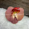 K8Cm Flor Artificial Cabeza de Orquídea Mariposa 3D Película Orquídea Mariposa Flor Falsa Pasador de Pelo con Decoración de Cabeza de Flor Accesorio para el Cabello