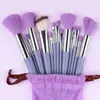 Kit de 13 Pincéis de Maquiagem - Macios, Fofos, Profissionais para Base e Pincéis de Esfumar Multiestilo, Coleção Completa de Ferramentas de Beleza