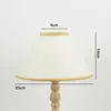 Abajur Plissado de Linho Pastoral Floral Retrô para Quarto Hotel Mesa de Cabeceira Chão Pendente Acessórios